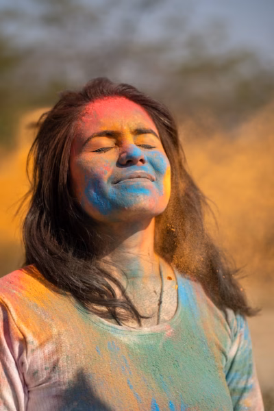 Holi Festival Vibrant Portrait